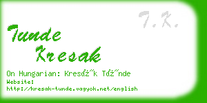 tunde kresak business card